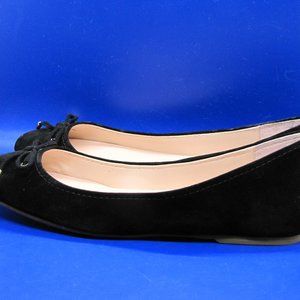 NEW Steve Madden Staple Black Suede Flats with Bow 7 +Box